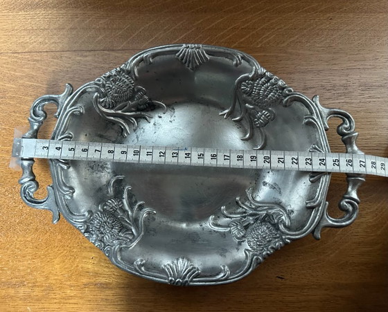 Image 1 of Antique Fein Zinn pewter fruit bowl, 27.5 cm