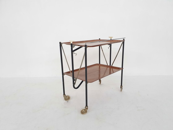 Image 1 of Mid-century foldable serving trolley, 1960's