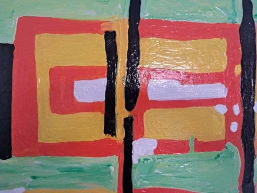 Enzo San Marco - Black Abstract - Artist Painting – schilderijen tekeningen (photo 2 of 13)