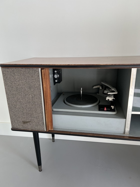 Image 1 of Tourne-disque vinyle vintage avec radio et Bluetooth