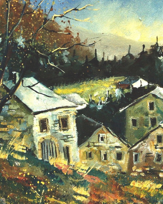 Old houses in the Belgian Ardennes – P. Fadent, Paintings & Drawings, Canvas (photo 3 of 5)