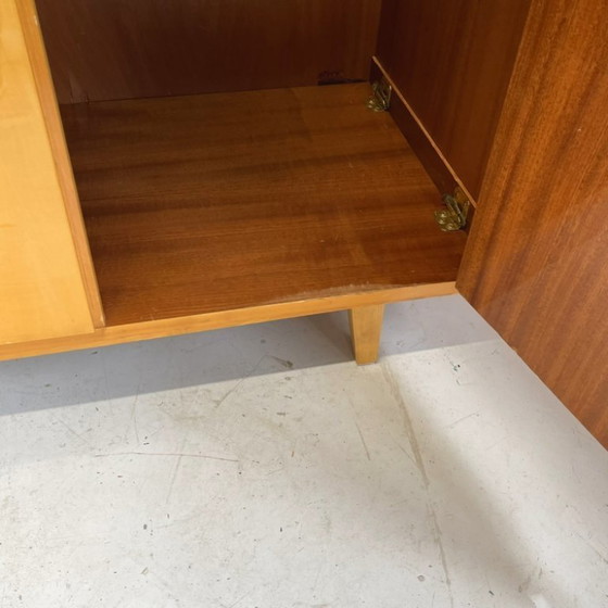 Image 1 of Large mid-century vintage 5-door wardrobe, sixties linen cupboard, demountable