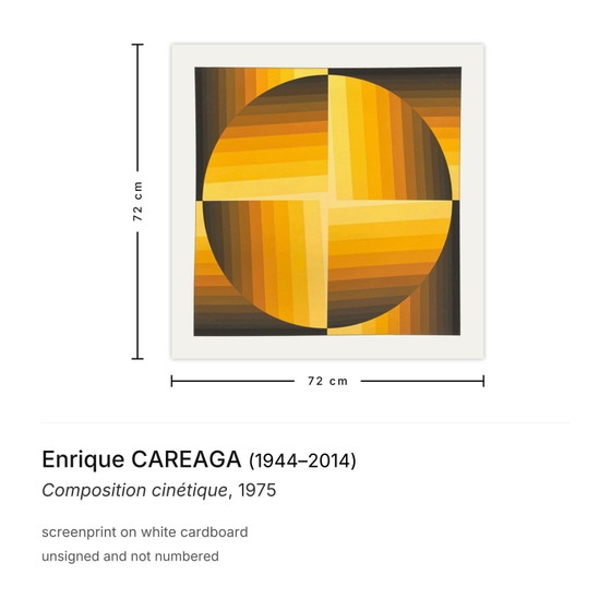 Enrique Careaga Screenprint Composition Cinétique 1975 – Lithographs & prints, Paper (photo 3 of 5)