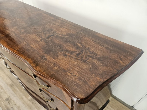 Commode Chippendale en loupe de noyer, années 1940 – Wood, Klassiek (photo 9 of 22)