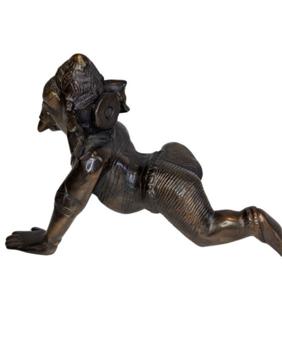 Ganesha rampant en bronze antique – Inde – Sculptures (photo 6 of 11)