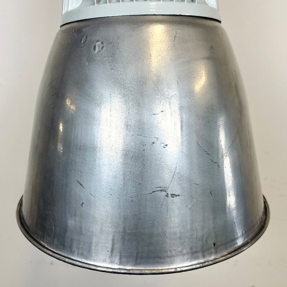 Image 1 of Vintage Silver Industrial Factory Pendant Lamp from Elektrosvit, 1960s