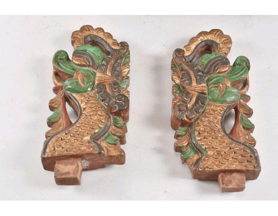 Image 1 of Asiatika Mancala Spielbrett Holz geschnitzt und bemalt 