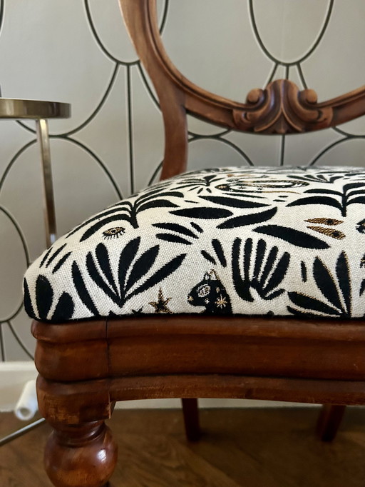 Beautiful Biedermeier chair reupholstered