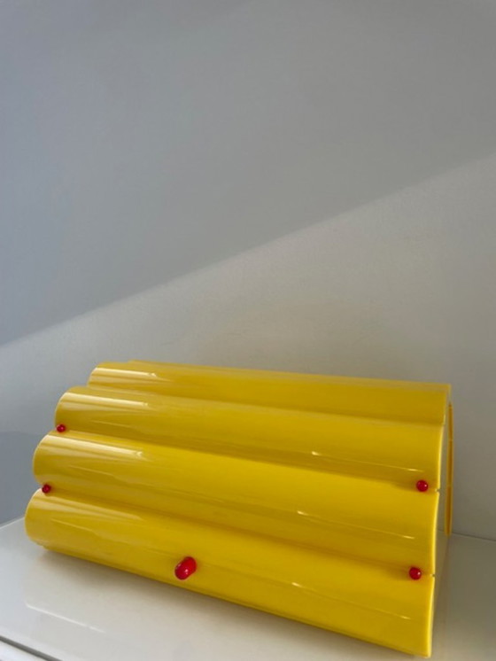 Image 1 of Vintage Memphis bread box Daisy Italian design