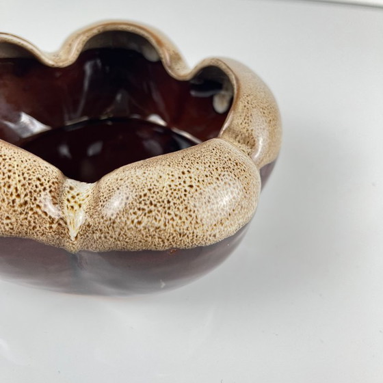 Image 1 of Plato baratija de cerámica esmaltada moteada - 1960/70