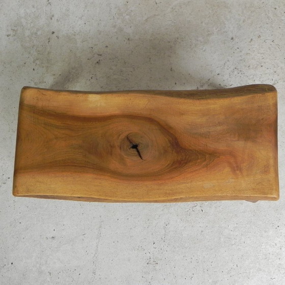 Image 1 of Table d'appoint en bois vintage, tabouret en tronc d'arbre, 1960s