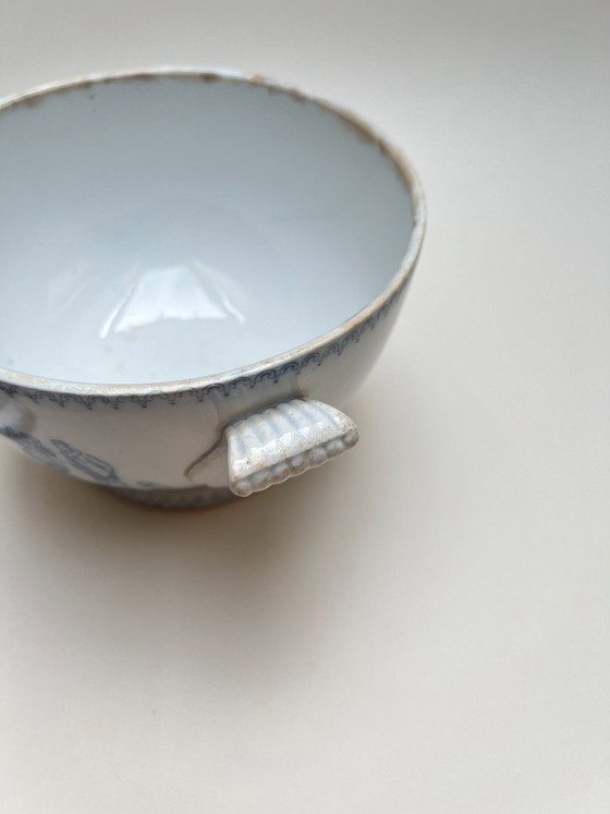 Image 1 of Antiguo U&C Sarreguemines Passe Temps Sopa Tureen Écuelle Loza Francesa Terre de Fer Faience Faience