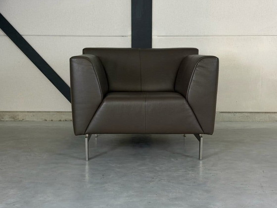 Poltrona Rolf Benz Linea - pelle marrone tortora – Poltrone, polished steel (photo 4 of 9)