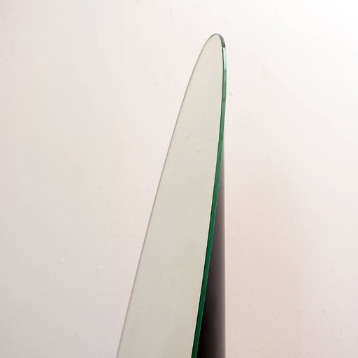 Espejo de cuerpo entero vintage negro con forma de pintalabios - década de 1980