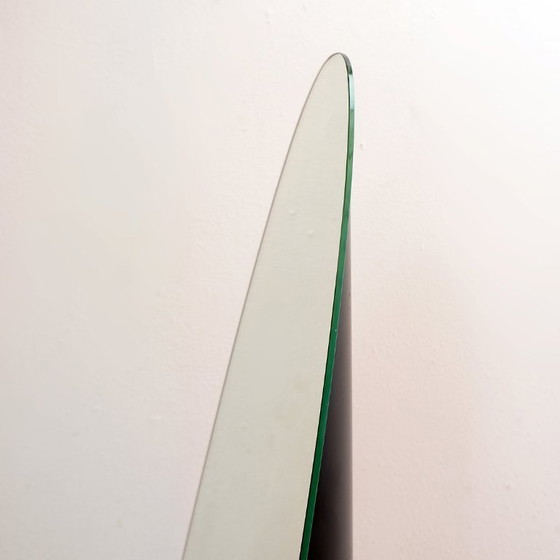 Image 1 of Specchio a figura intera vintage nero a forma di rossetto - anni '80