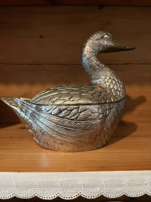 Mauro Manetti - Seau à glace argenté en forme de canard