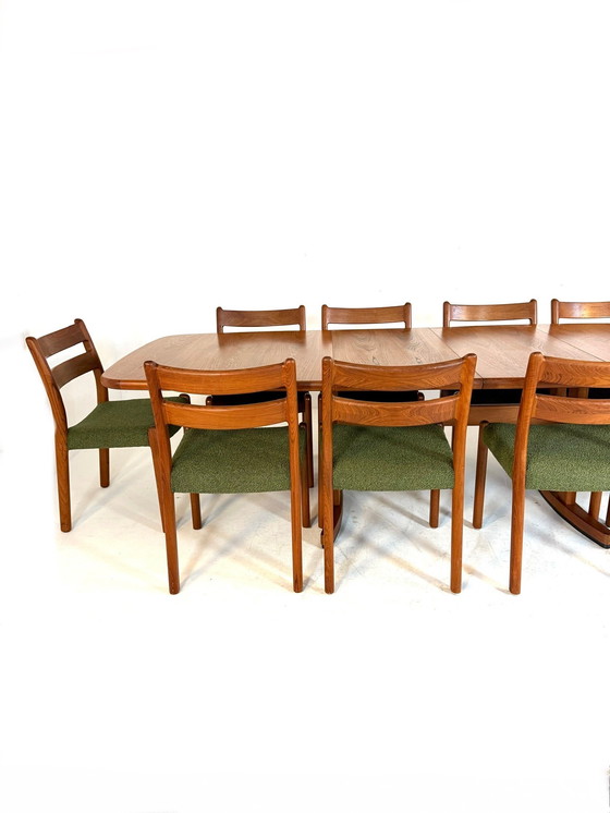 Image 1 of Tavolo da pranzo vintage XXXL estensibile in teak anni '80