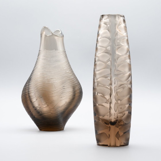 Image 1 of ŽBS Sklo Union Josefodol Železný Brod Vaclav Horacek y Miroslav Klinger Dúo de jarrones