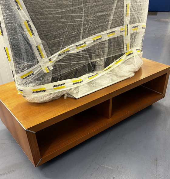 Image 1 of Coffee table/TV unit by Lignet roset: solid wood on casters: 108x61.5x31 cm