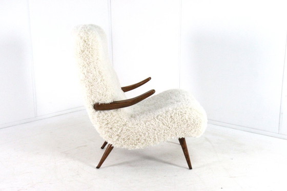 Image 1 of Fauteuil vintage 'Cuddle' recouvert de tissu