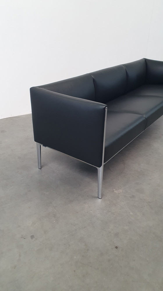 Image 1 of Asienta Design Sofa 3Z Black Leather Wilkhahn Jehs & Laub 2019