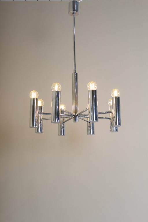 Chrom-Hängelampe im Vintage-Design von Hustadt Leuchten