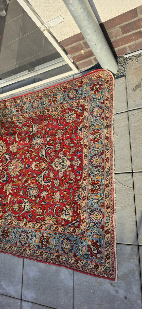 Image 1 of Antiek zijden tapijt Ghom Perzisch tapijt 210x135cm handgeknoopt