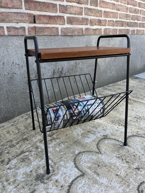 Image 1 of Table de lecture vintage avec plateau en teck