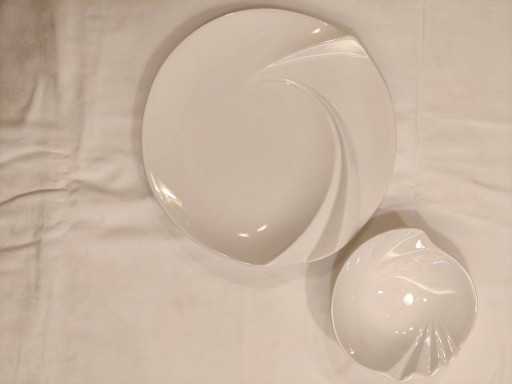 JHM Ceramica, 8 Grote Witte Borden En 4 Witte Schaaltjes – servies (photo 2 of 15)