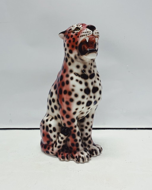 Rosa Keramik Leopard