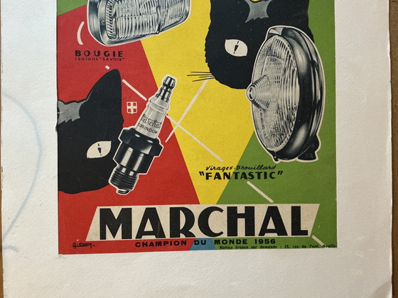 Image 1 of Affiche publicitaire vintage MARCHAL