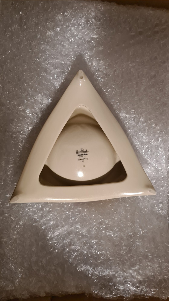 Image 1 of Dorothy Hafner per Rosenthal, posacenere triangolare "Flash", inutilizzato in scatola originale, Germania, anni '80