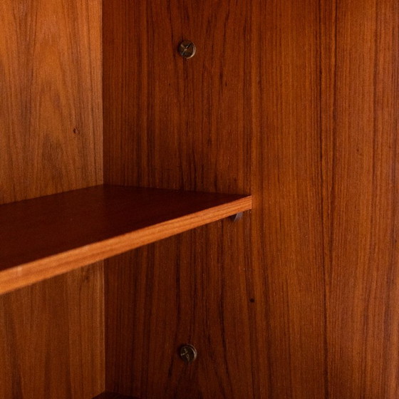 1x Vintage Italian Freestanding Teak Bookcase / Wall Unit in the Style of Dassi – Brass, Wood (photo 8 of 16)