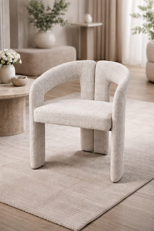 Conjunto de 4 sillas ONIX en chenilla color topo