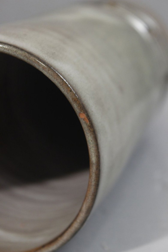 Image 1 of Marius & Huguette Bessone geometric scroll vase Vallauris France