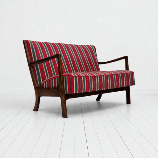 1960s, Danish 2-seater sofa by Fritz Hansen, furniture wool, original condition.