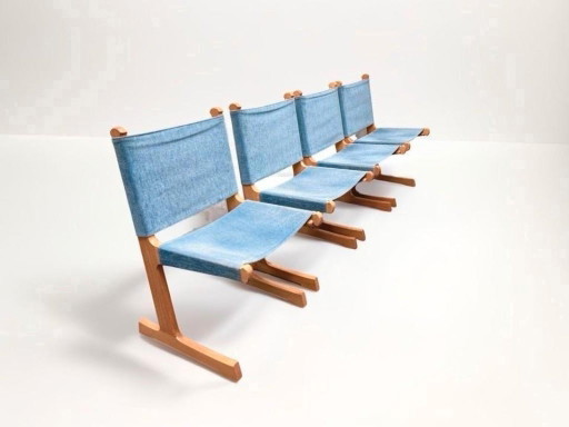 Set di 4 Sedie Ditte & Adrian Heath France & Son 594 Rovere