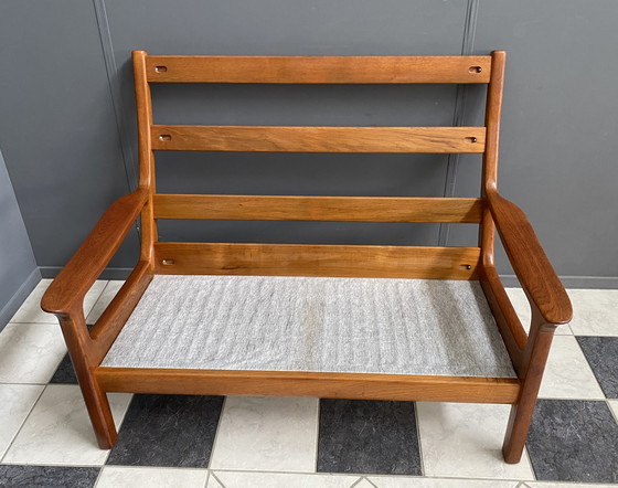 Image 1 of Teak 2-Seat Sofa by Juul Kristensen for Glostrup Denmark