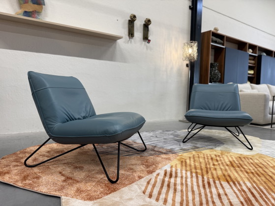 Image 1 of 2 Rolf benz 394 fauteuils blauw leer