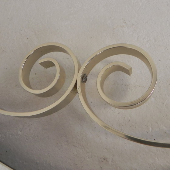 Image 1 of Vintage cut mirror in aluminum frame, 1950s