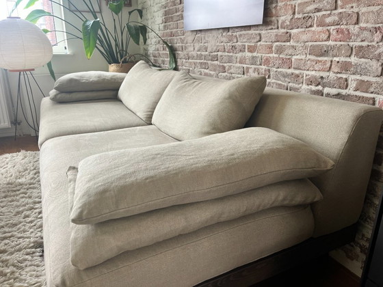 Image 1 of Sofá L'Authentique Ciel - Lino beige/piedra, madera de nogal