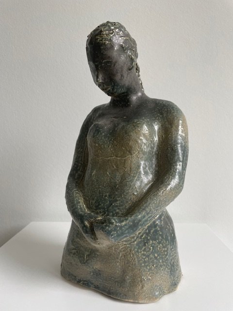 Image 1 of Statue Femme Figure Impressionniste Modelée, émaillée