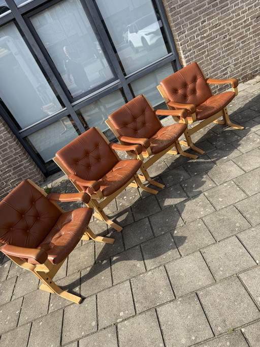 4x fauteuil vintage 'Siesta', Ingmar Relling, Westnofa '70