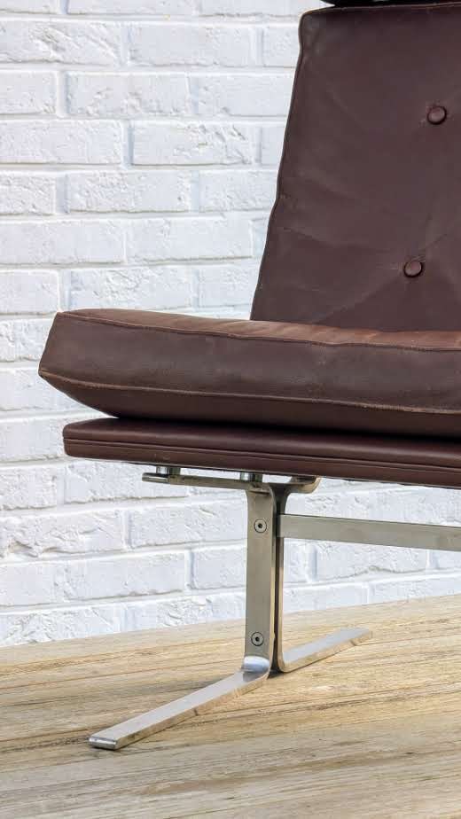 Image 1 of Pieza única - Chaise longue danoise sculpturale des années 1960, atribuida a Poul Nørreklit