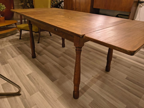 Image 1 of Table de salle à manger extensible des années 1950