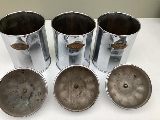 Image 1 of Barattoli vintage in stile Art Déco per caffè, zucchero e cicoria.