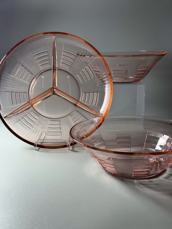 Image 1 of Servizio da portata Art Déco Rosaline "Severina" di Val Saint Lambert