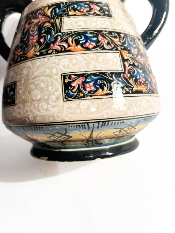 Vase en céramique peint à la main Molaroni des années 1940 – Ceramic (photo 8 of 12)
