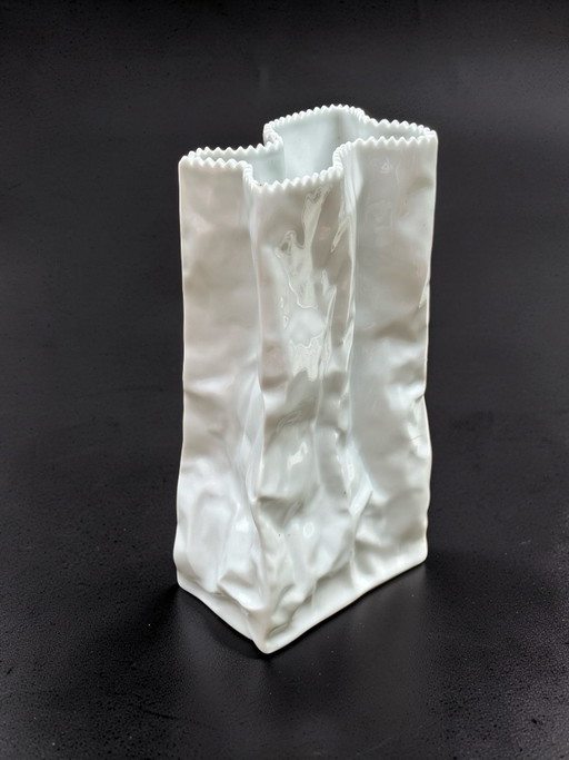 Original Vintage Rosenthal Tapio Wirkkala Paper Bag Vase – 22cm (1987)