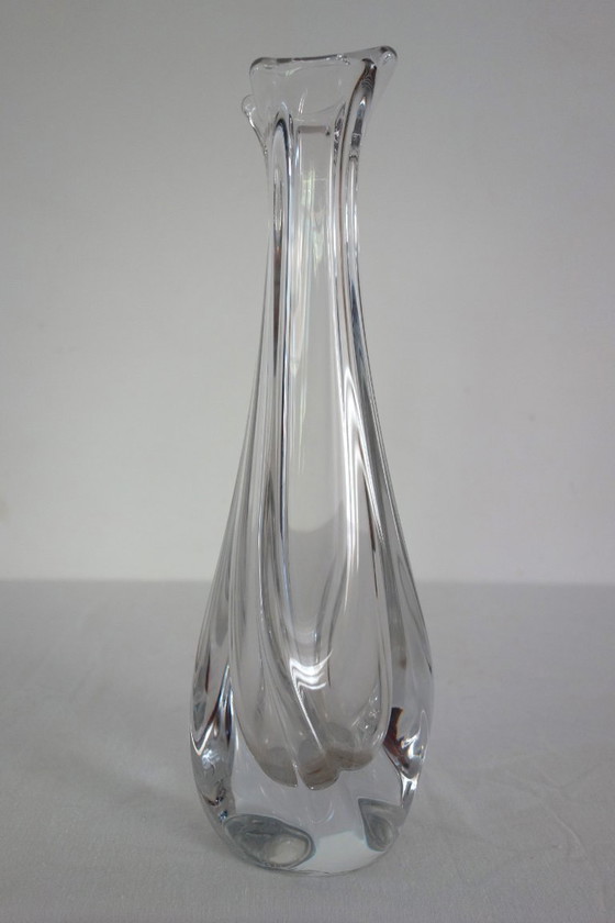 Image 1 of Große Soliflor Vase Kristall Daum H32cm